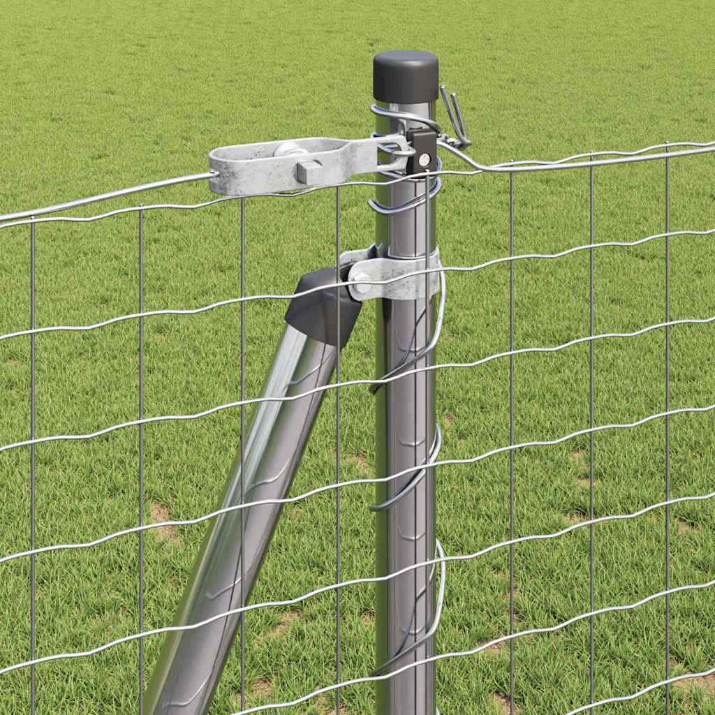 Gard cu Stâlp Argintiu 1,2 x 10 m Oțel