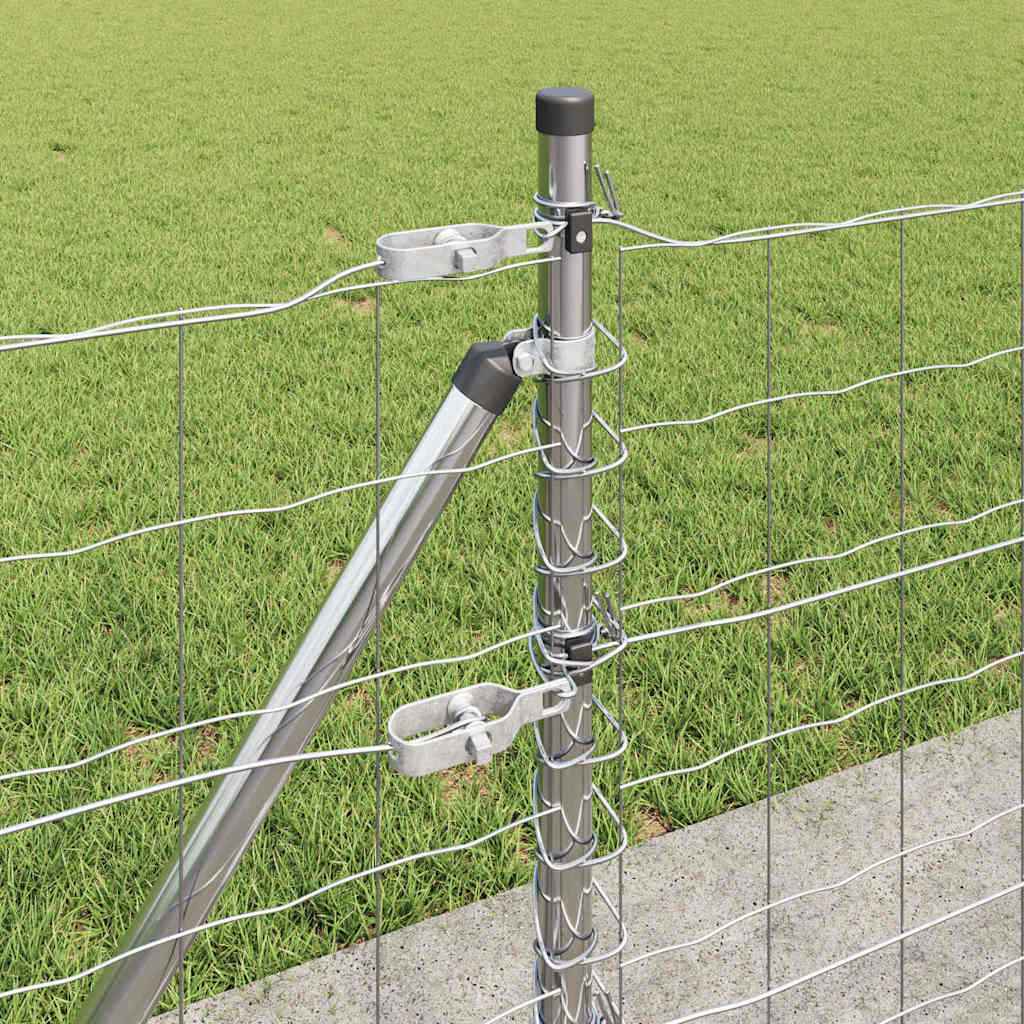 Gard cu Stâlp Argintiu 0,4 x 10 m Oțel