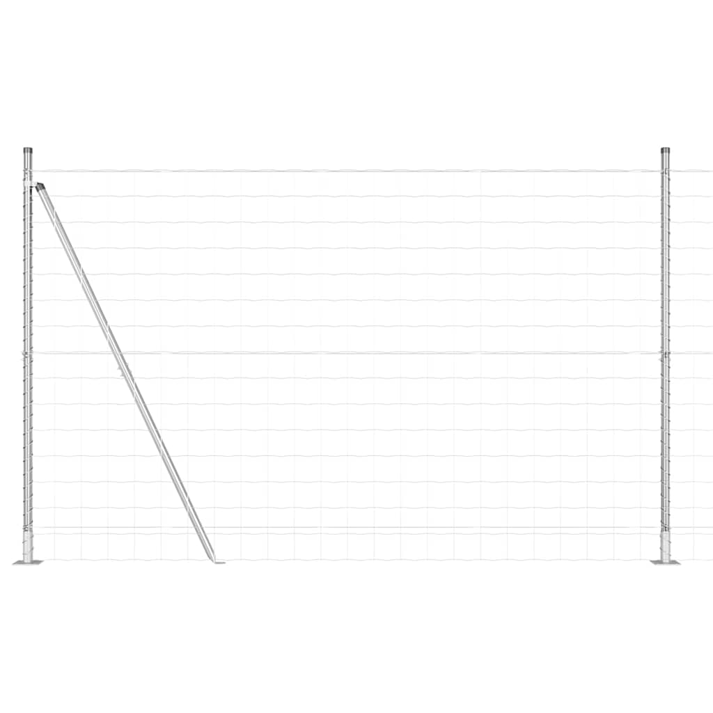 Gard cu Stâlp Argintiu 1,4 x 10 m Oțel