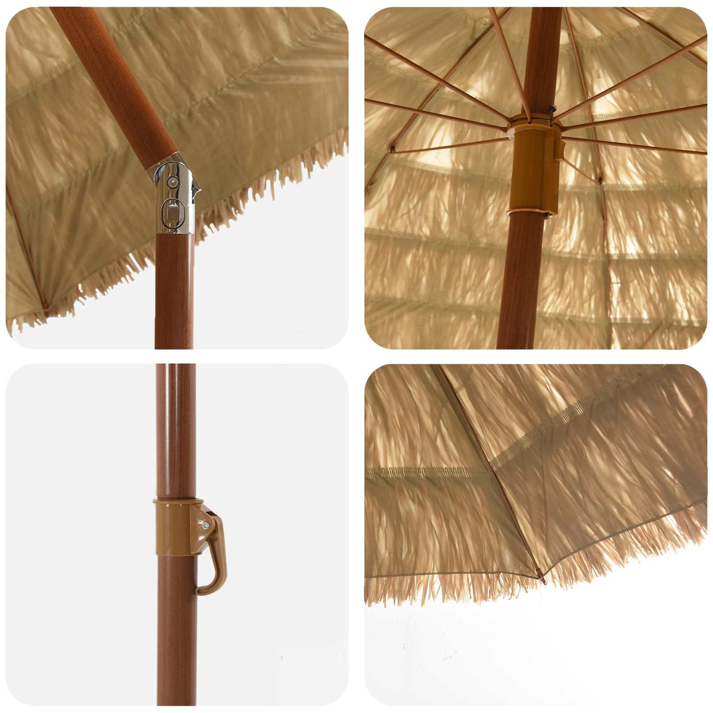 Parasol de Grădină natural 255 x 255 x 255 cm