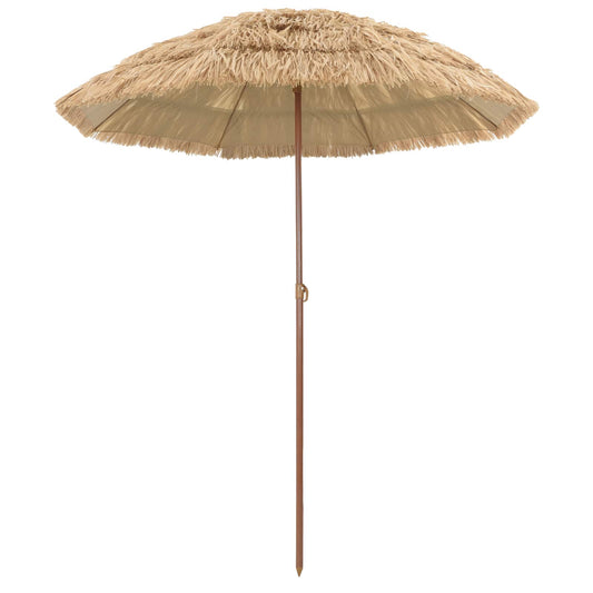 Parasol de Plajă natural 255 x 255 x 255 cm Poliester și oțel