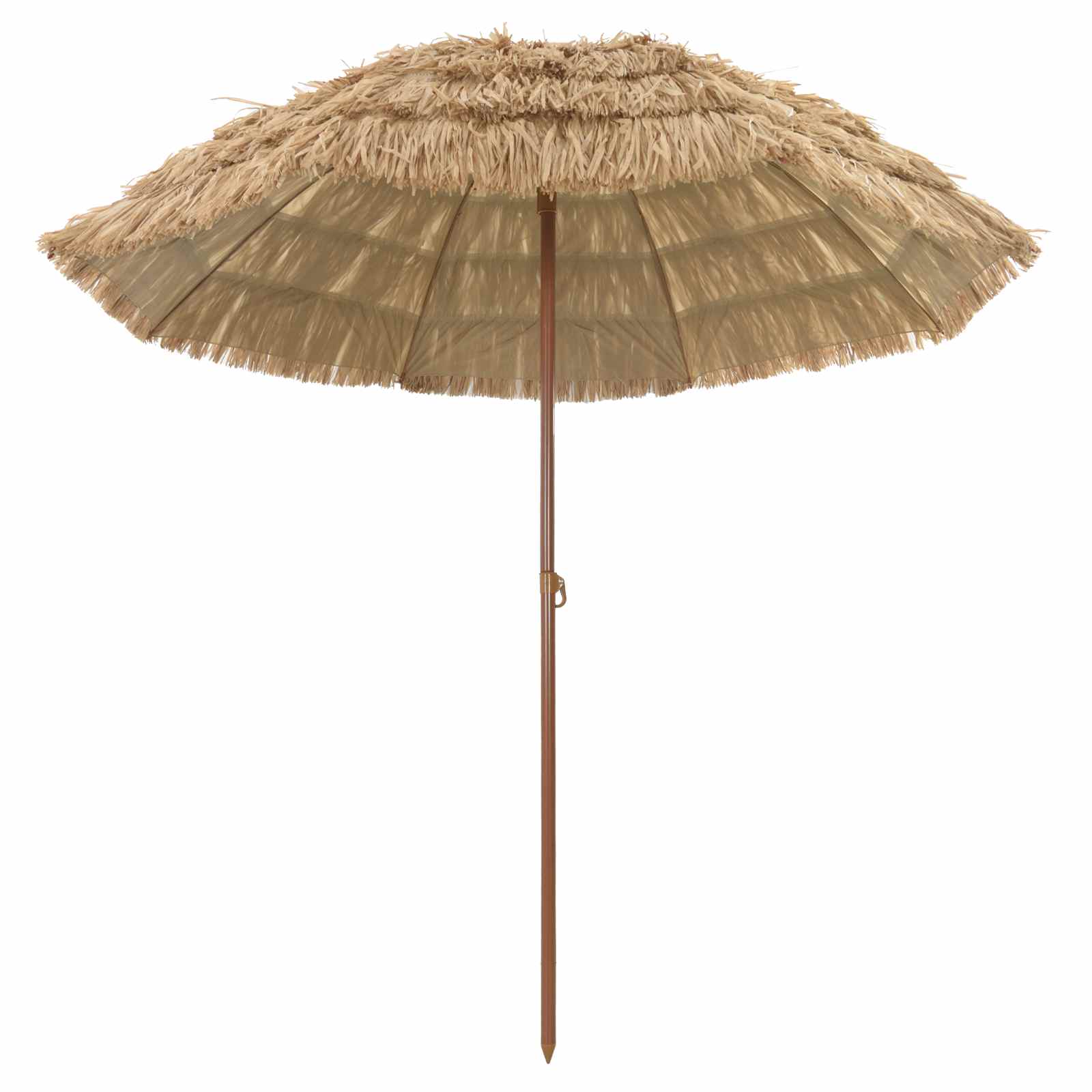 Parasol de Plajă natural 255 x 255 x 255 cm Poliester și oțel