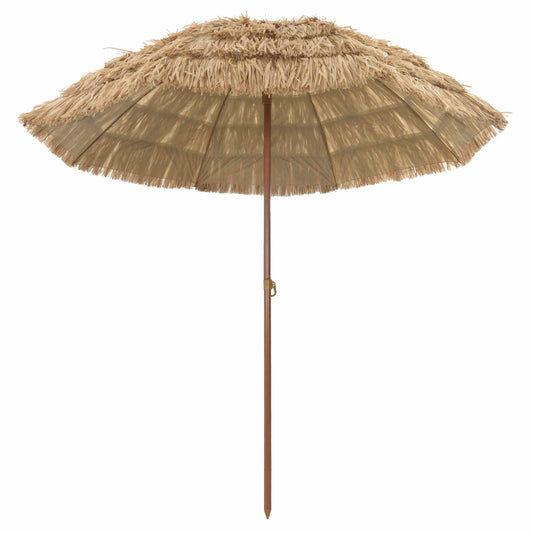 Parasol de Plajă natural 255 x 255 x 255 cm Poliester și oțel