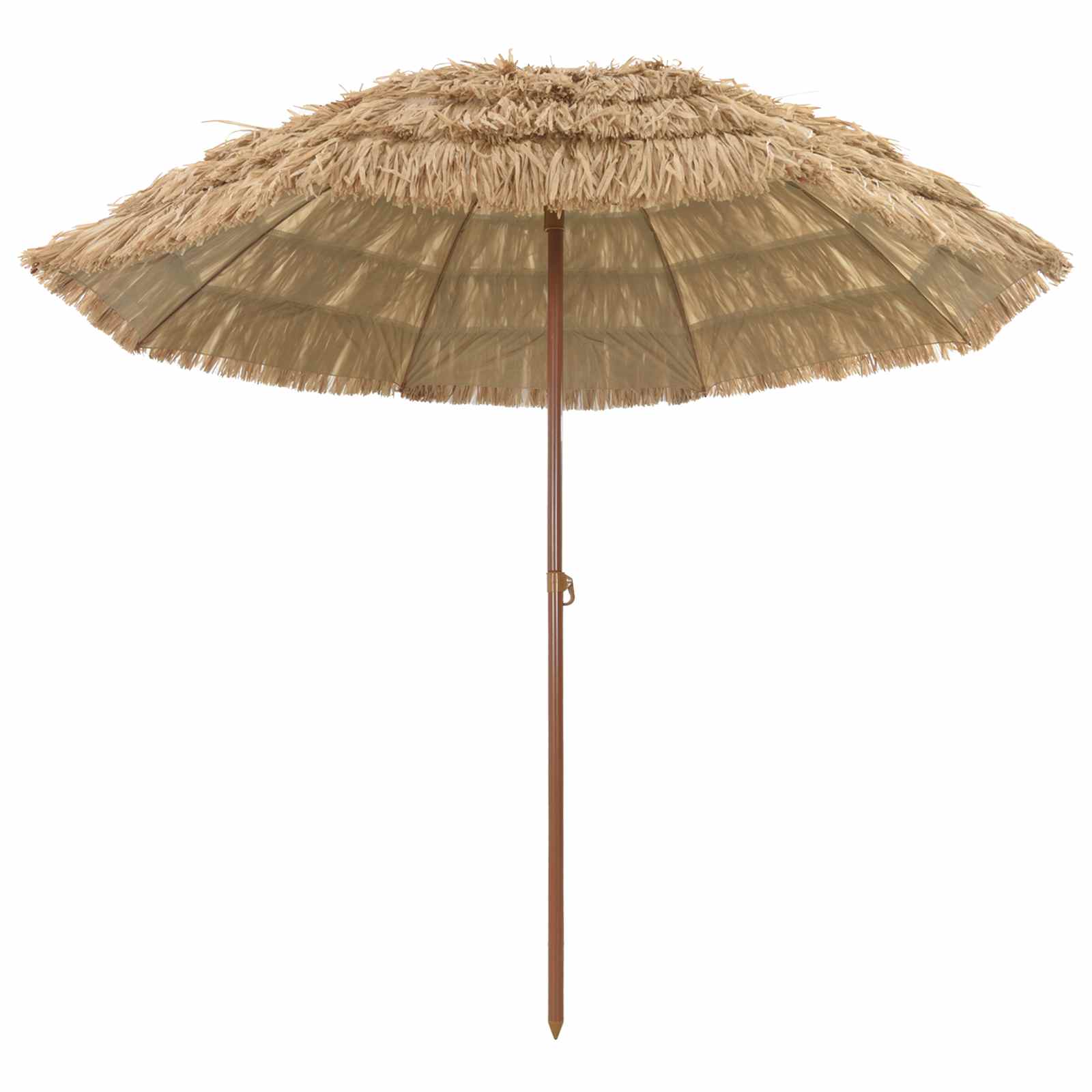 Parasol de Plajă natural 255 x 255 x 255 cm Poliester și oțel