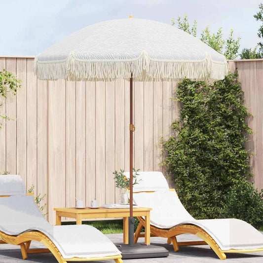 Parasol de Plajă Gri și alb 160 x 160 x 196 cm