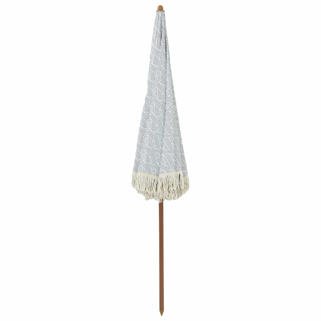 Parasol de Plajă Gri și alb 205 x 205 x 210 cm
