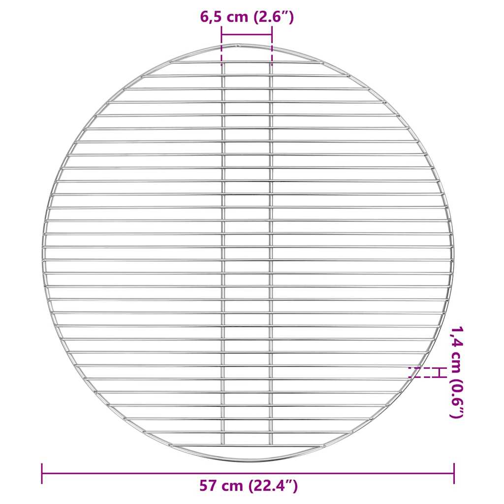 Grătar pentru grătar Argintiu 57 x 57 cm Oţel inoxidabil
