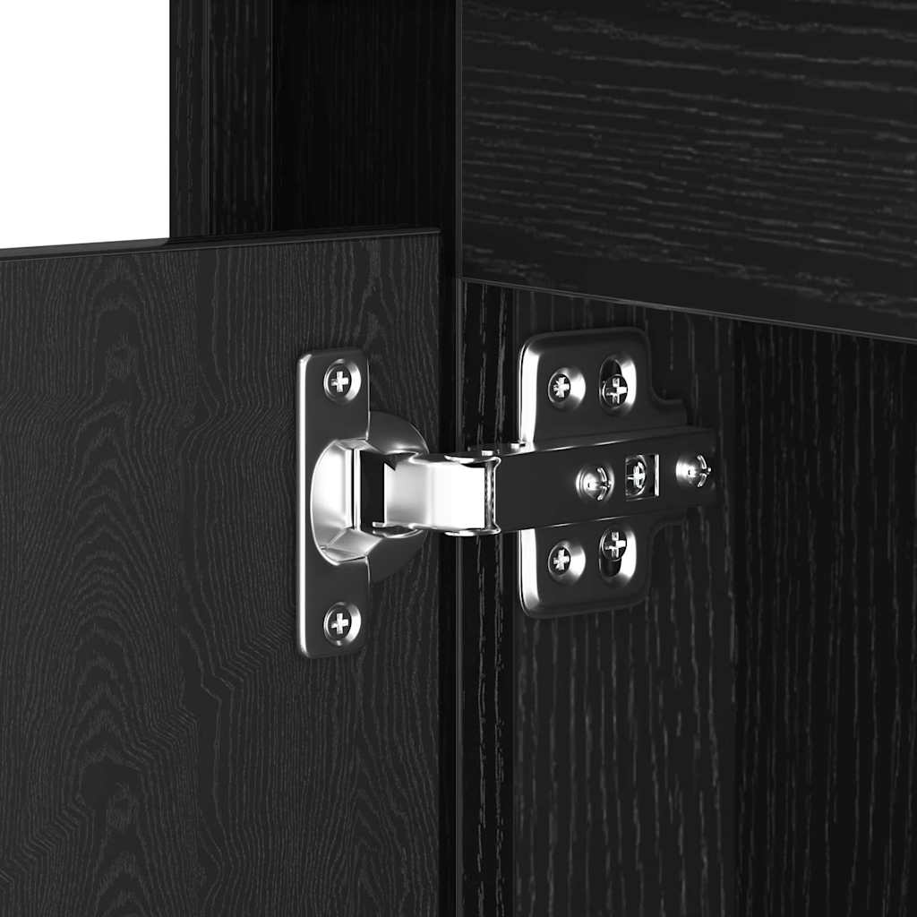 Dulap de noapte Negru 44 x 34,5 x 45 cm Lemn compozit