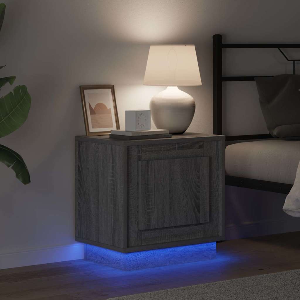 Dulap de noapte 2 pcs Gri 44 x 34,5 x 45 cm Lemn compozit