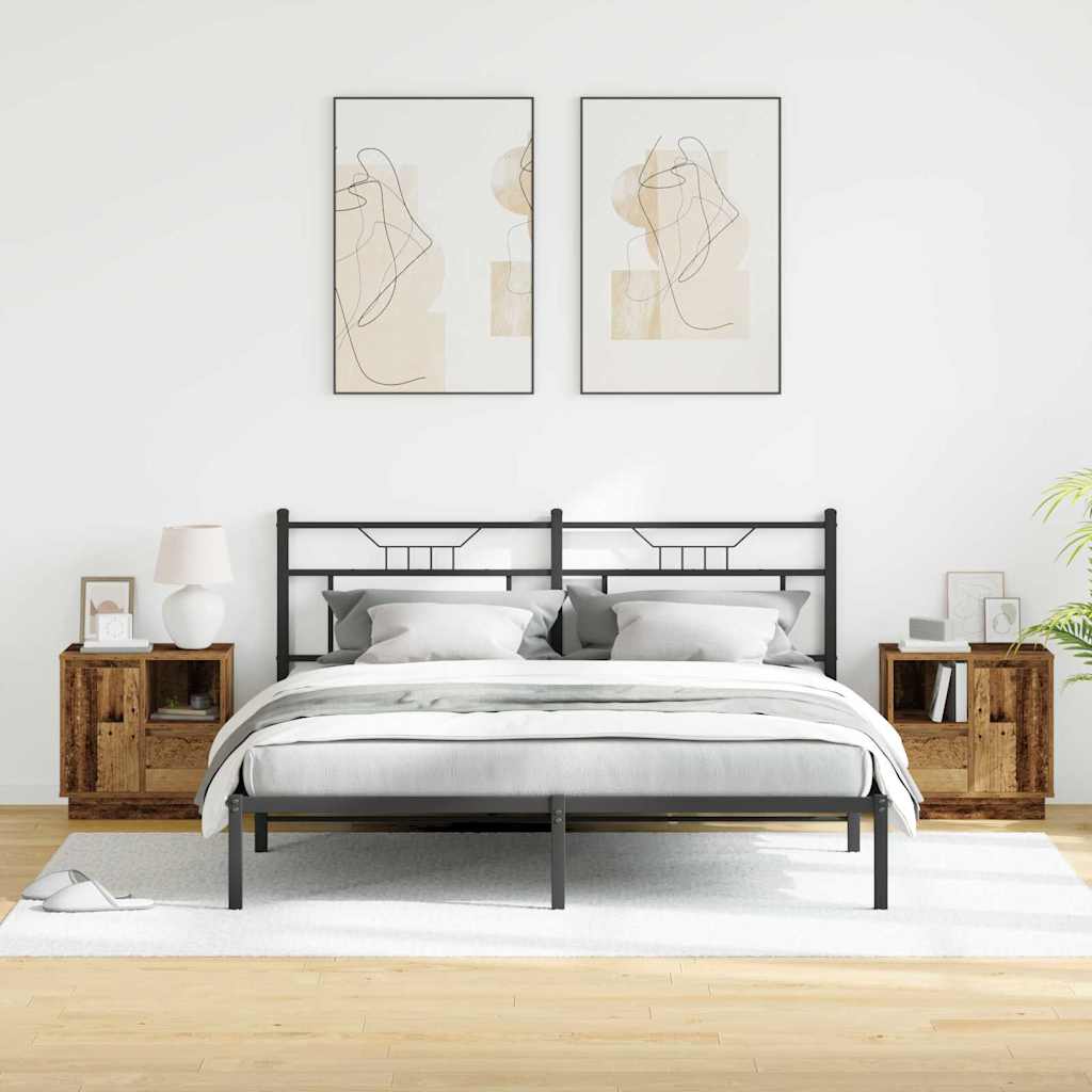 Dulap de noapte cu sertar 2 pcs Lemn vechi 50 x 34,5 x 50 cm