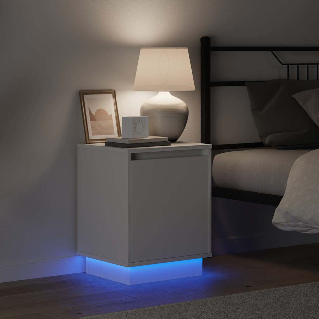 Dulap de noapte Alb 39 x 34,5 x 50 cm Lemn compozit