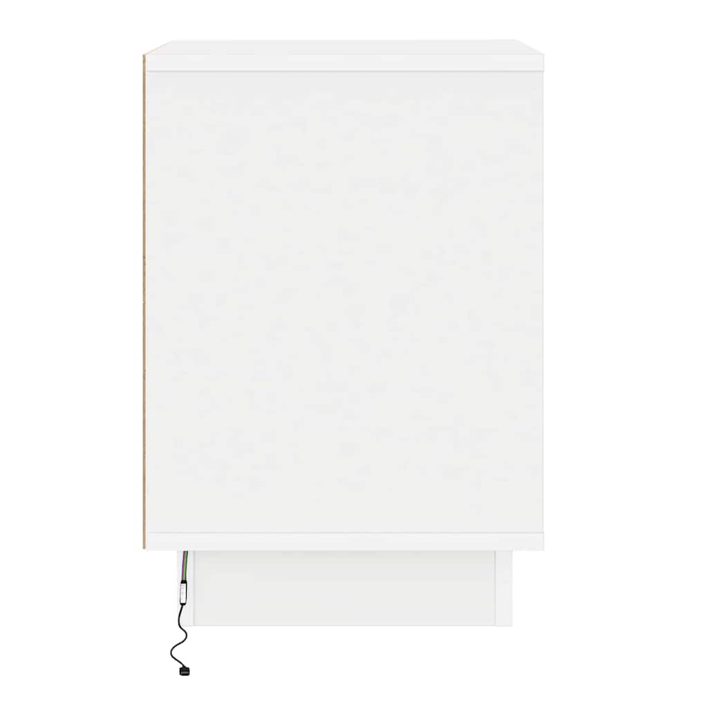 Dulap de noapte 2 pcs Alb 39 x 34,5 x 50 cm Lemn compozit