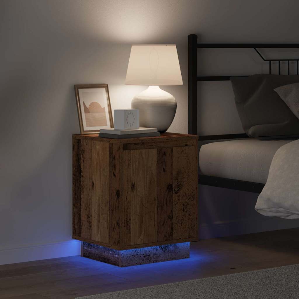 Dulap de noapte Lemn vechi 39 x 34,5 x 50 cm Lemn compozit