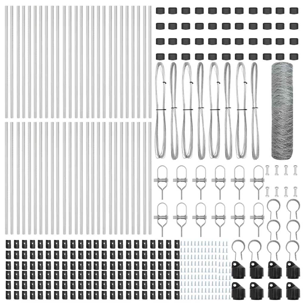 Stâlp de gard. Argintiu 100 x 0,8 m (plasă de 36 mm) Oțel