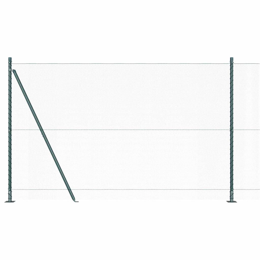 Stâlp de gard. Verde 50 x 1,4 m ( plasă 13 mm) Oțel și PVC