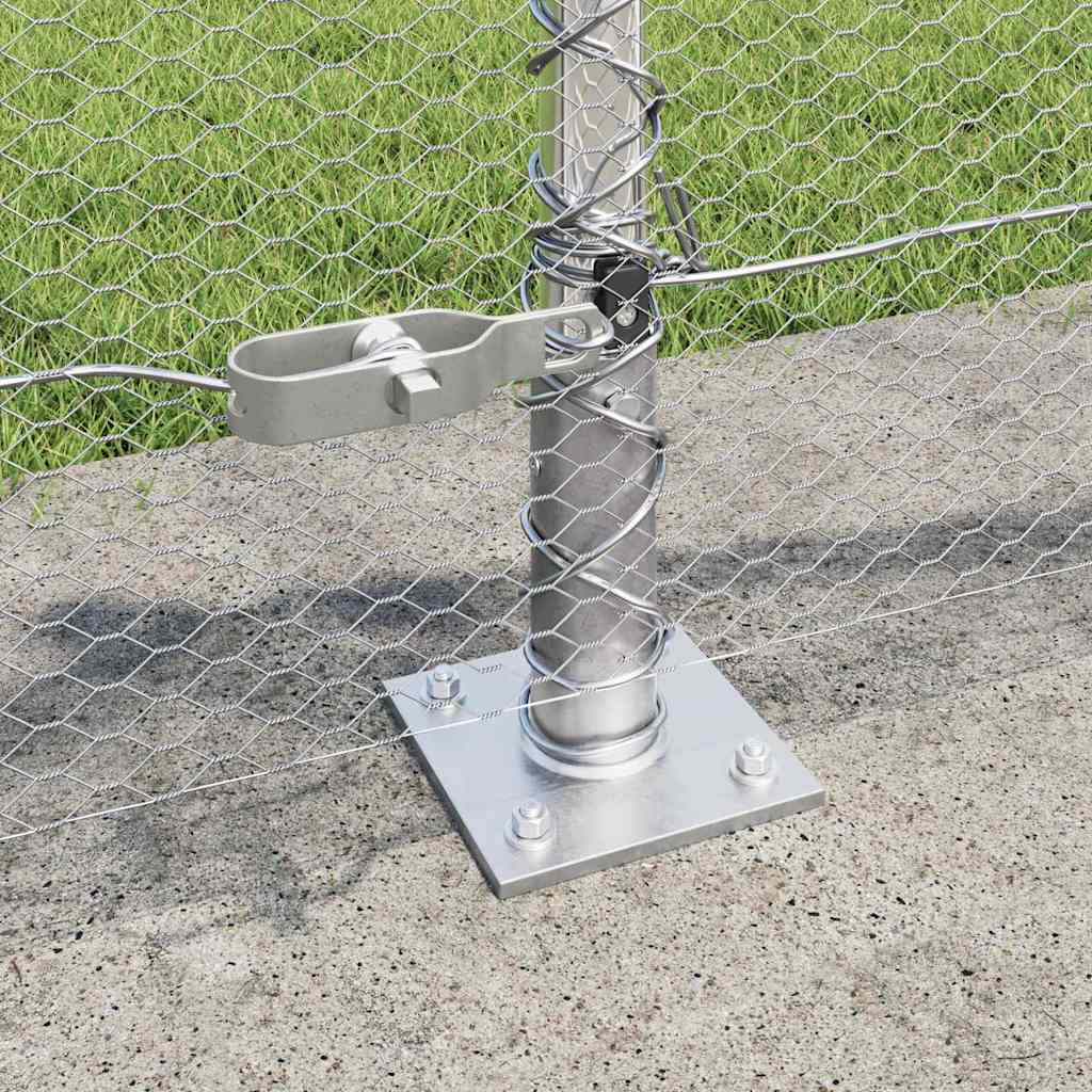 Stâlp de gard. Argintiu 10 x 0,5 m (plasă de 13 mm) Oțel