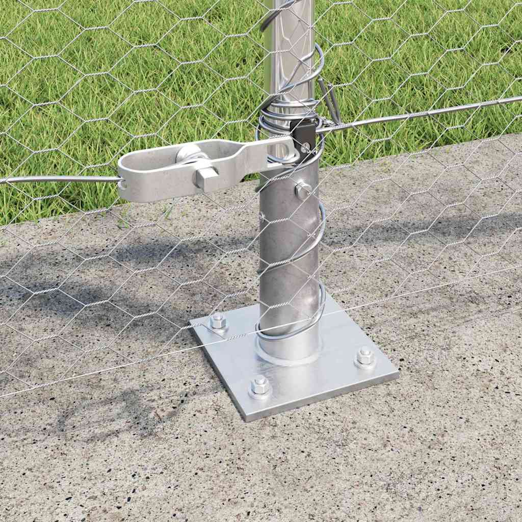 Stâlp de gard. Argintiu 50 x 0,8 m (plasă de 25 mm) Oțel