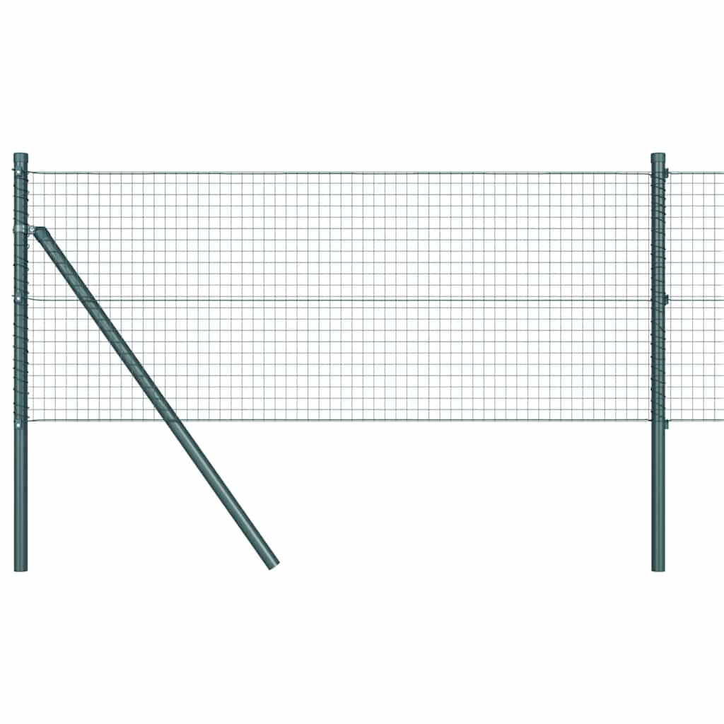 Stâlp de gard. Verde 100 x 0,6 m (plasă 25 x 25 mm) Oțel și PVC