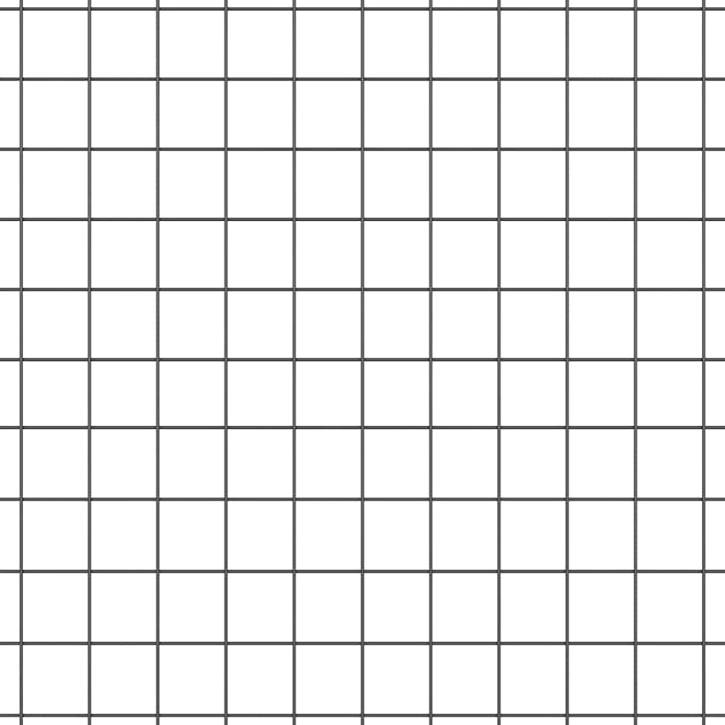 Stâlp de gard. Gri 50 x 0,5 m (25 x 25 mm plasă) Oțel și PVC