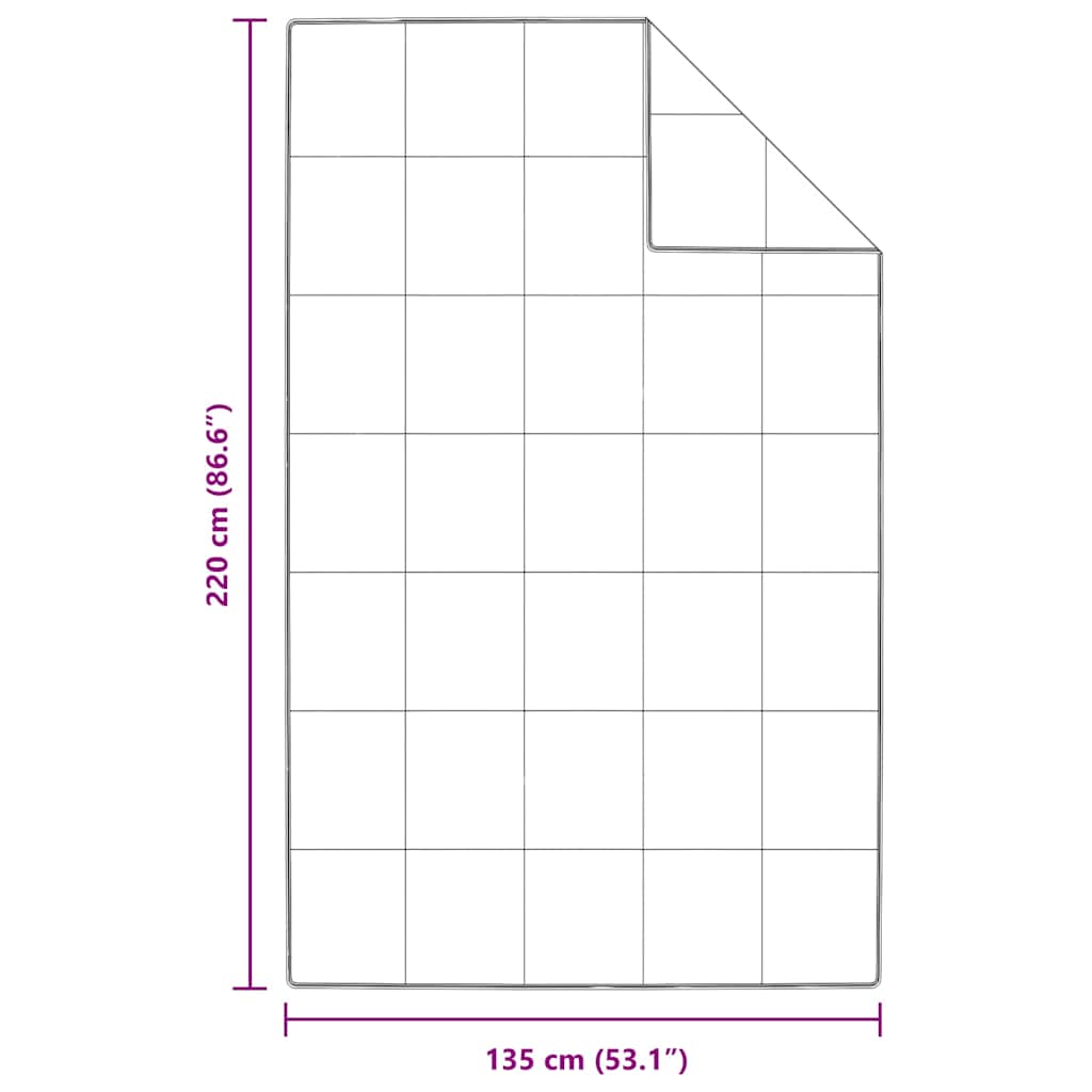 Pilotă de vară Alb 135 x 220 cm Pene