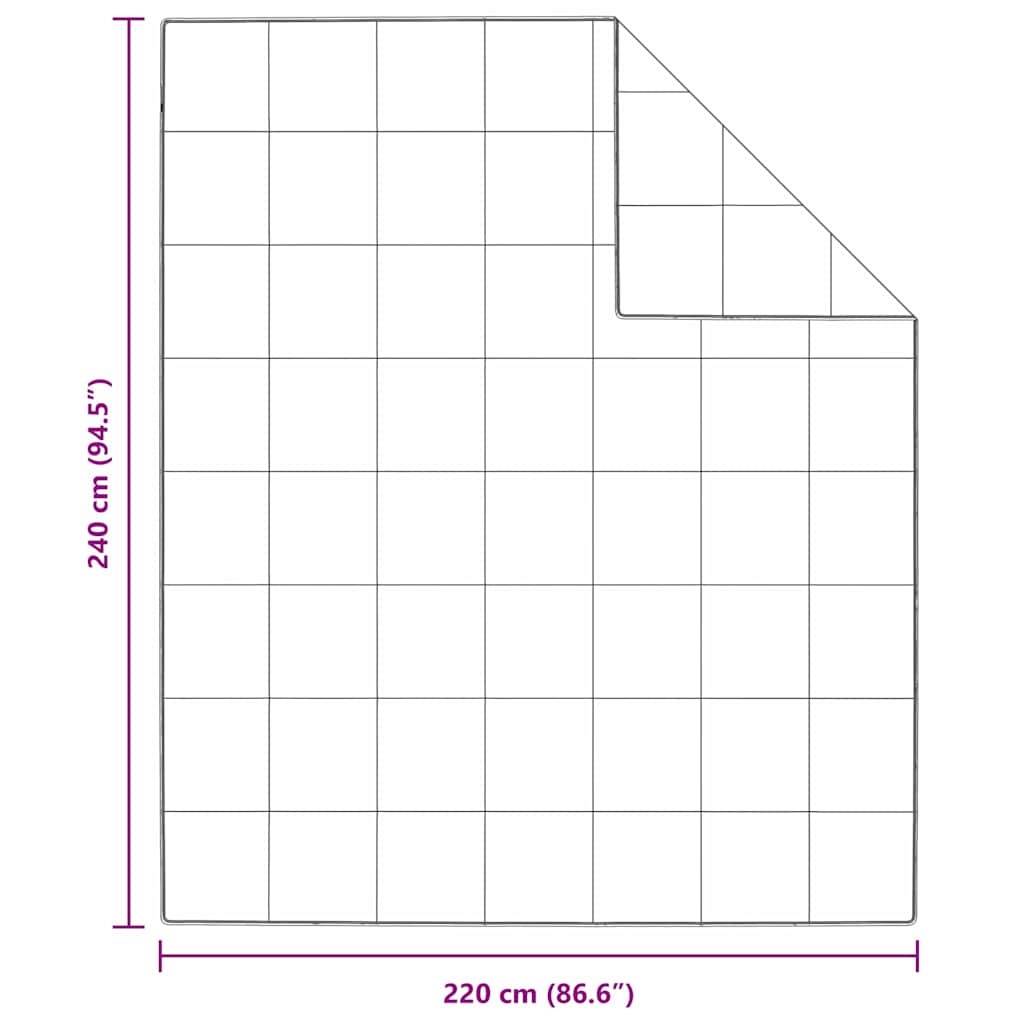 Pilotă de vară Alb 240 x 220 cm Pene