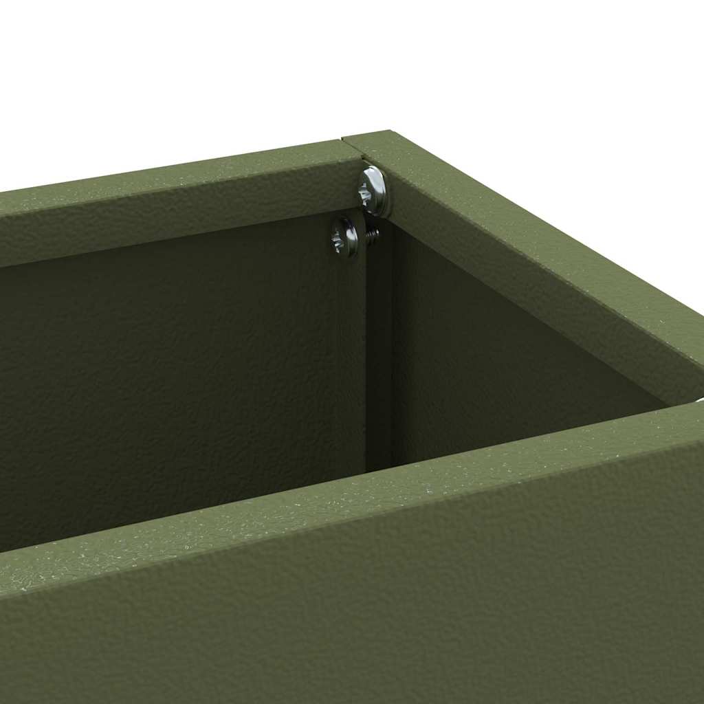 Suport pentru umbrele Olivengrønn 28 x 12 x 41 cm Oțel