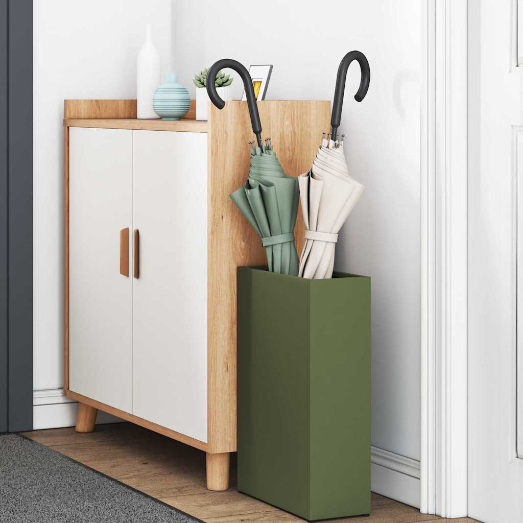 Suport pentru umbrele Olivengrønn 28 x 12 x 41 cm Oțel