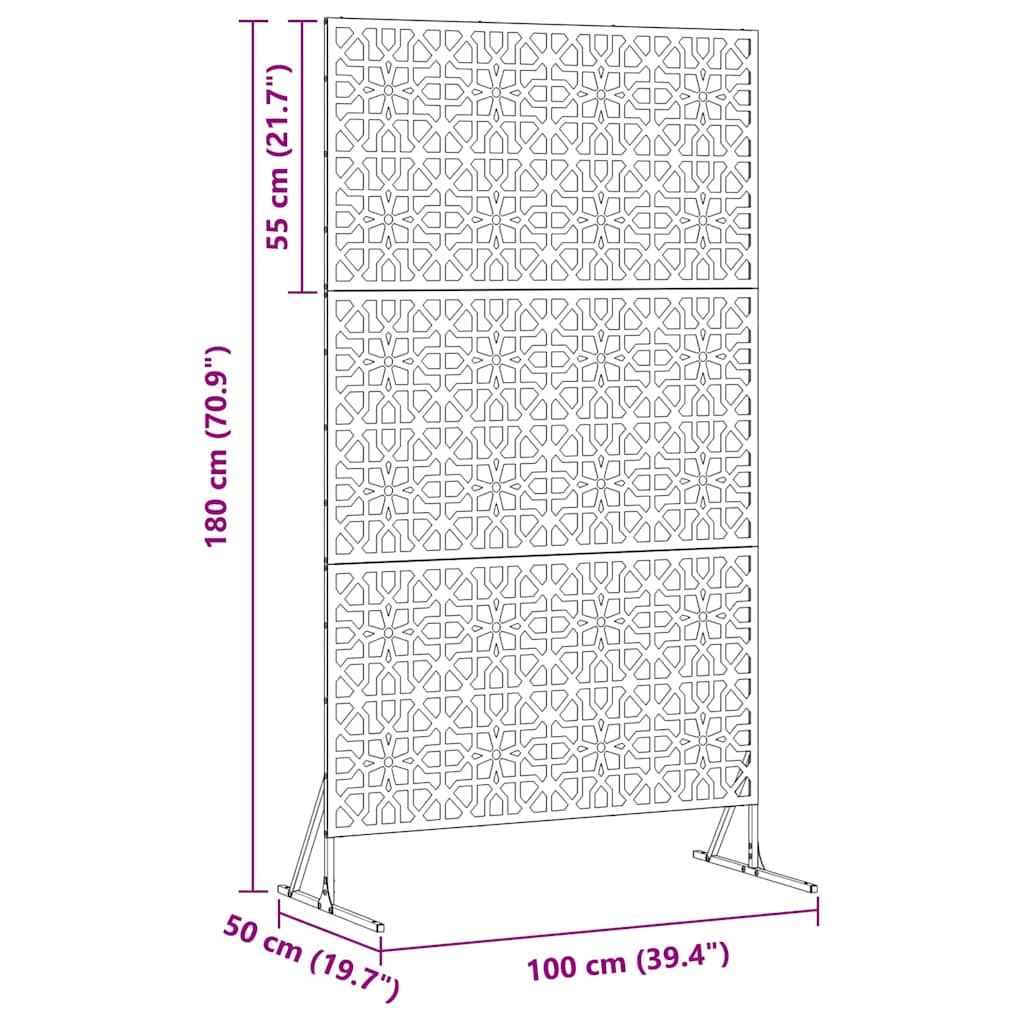 Ecran de intimitate Oliv 100 x 50 x 180 cm Oțel