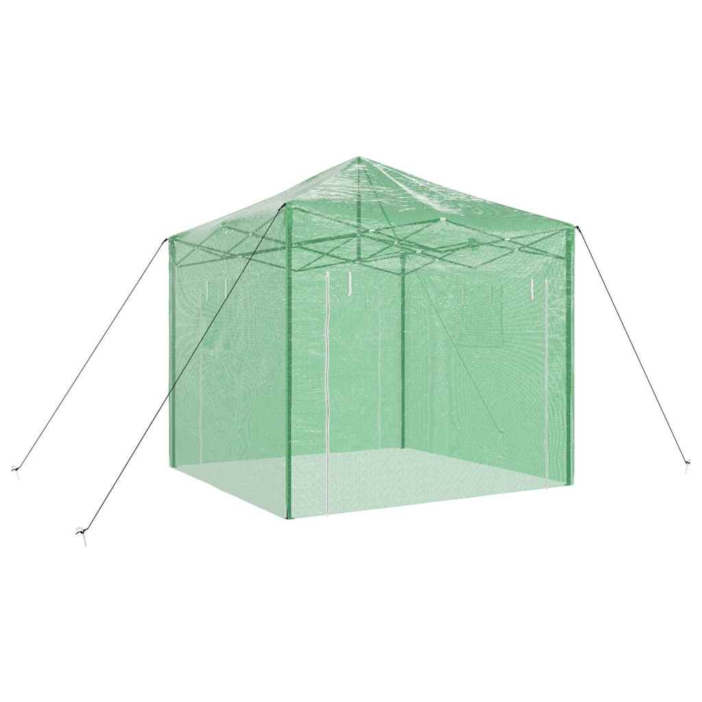 Seră cu cadru pop-up cu acoperiș Verde 290 x 290 x 315 cm Fier