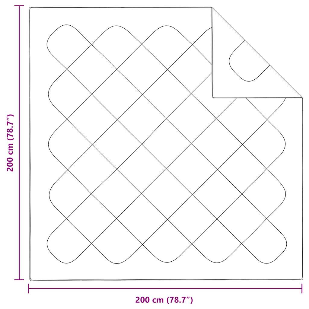 Pilotă Alb 200 x 155 x 4 cm Poliester