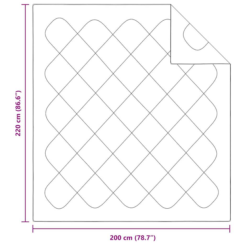 Pilotă Alb 200 x 155 x 4 cm Poliester