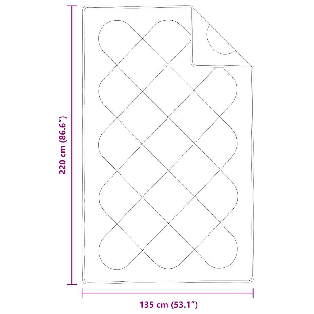 Duvet de iarnă Alb 240 x 222 x 5 cm Poliester