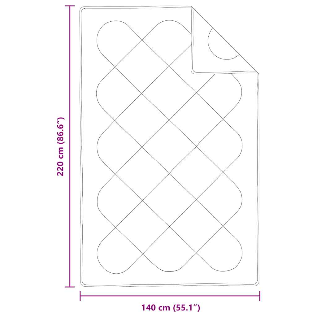 Duvet de iarnă Alb 240 x 222 x 5 cm Poliester