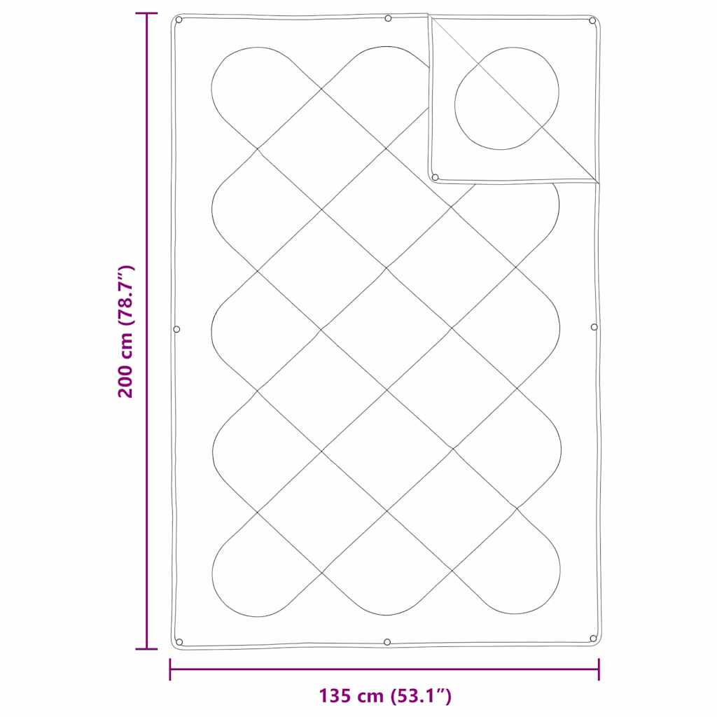 Duvet 2 în 1 Alb 135 x 200 cm Poliester
