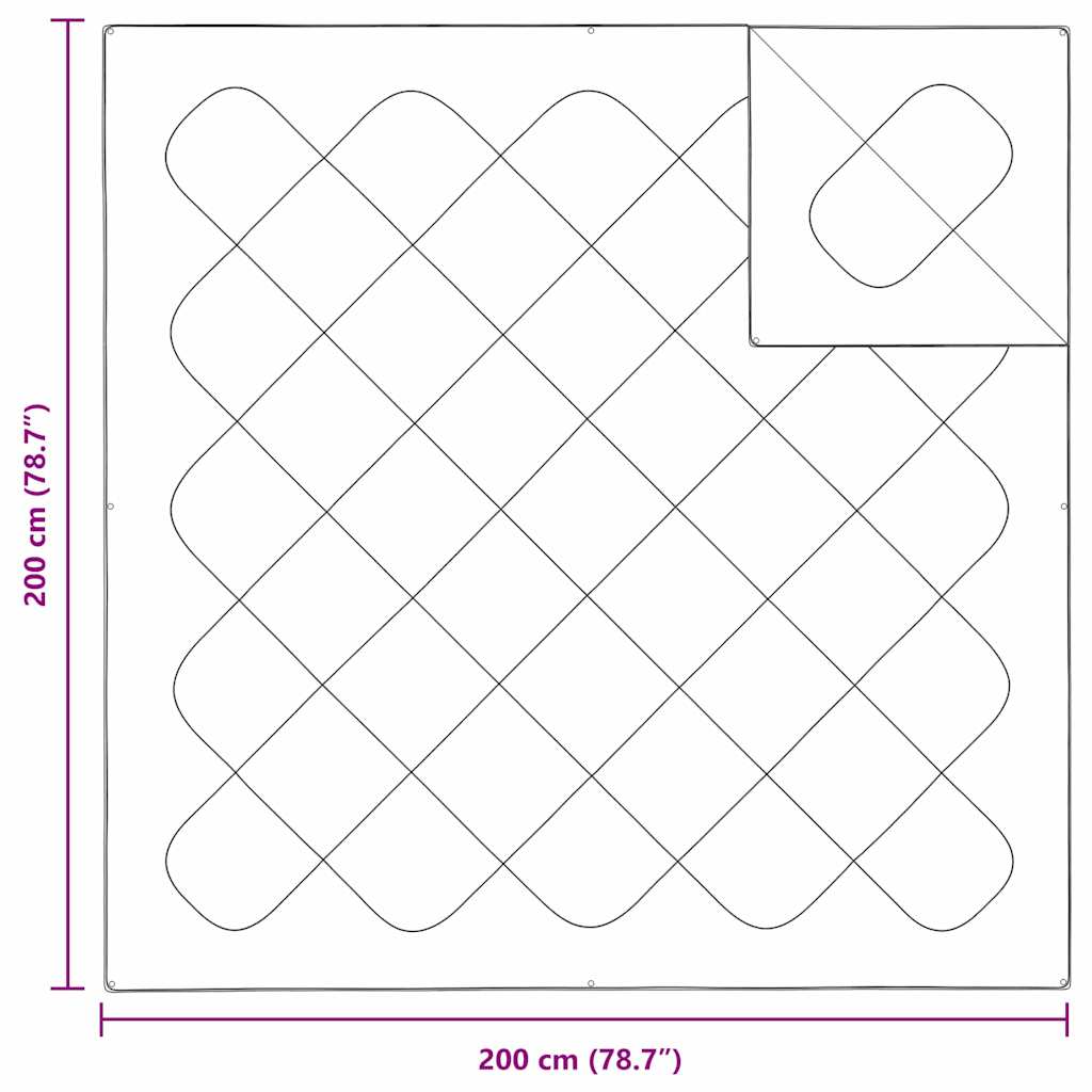 Cuverturi și pilote Alb 200 x 200 cm Poliester
