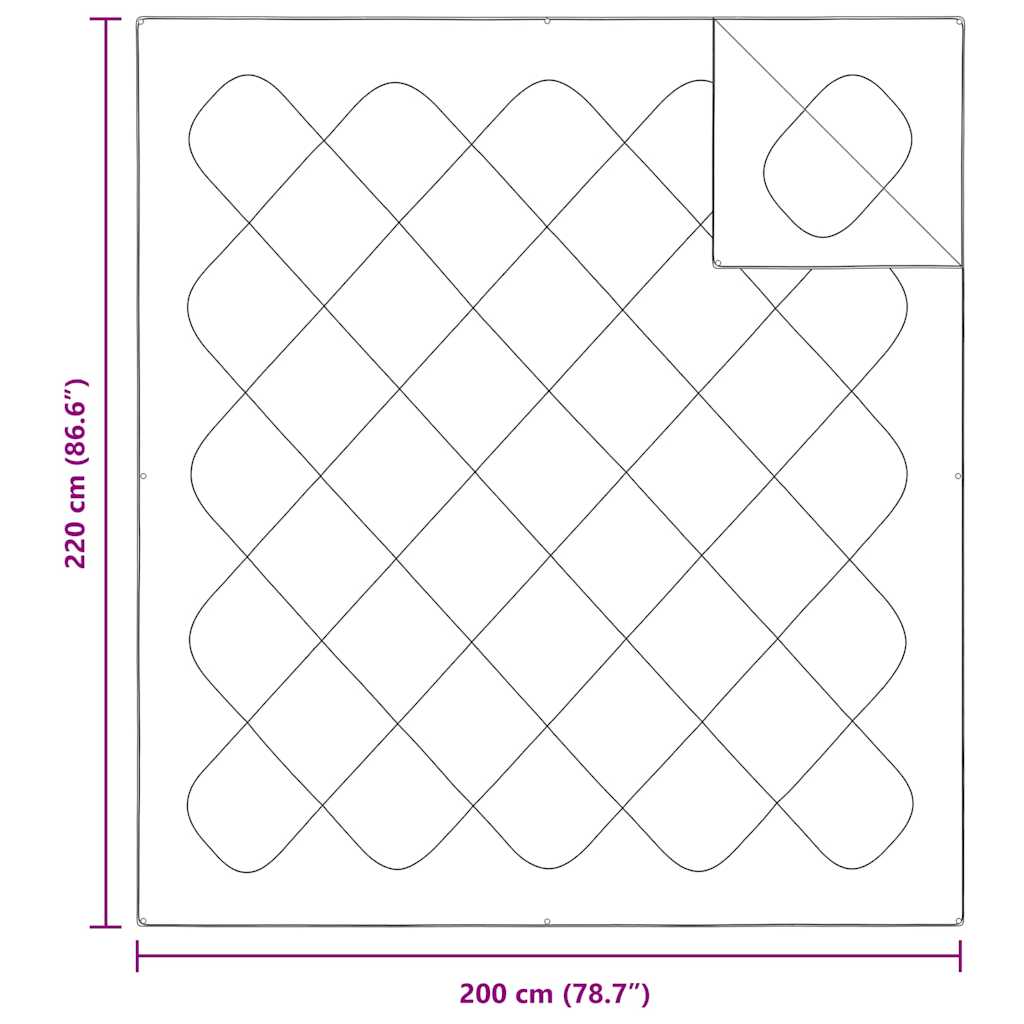 Cuverturi și pilote Alb 200 x 220 cm Poliester