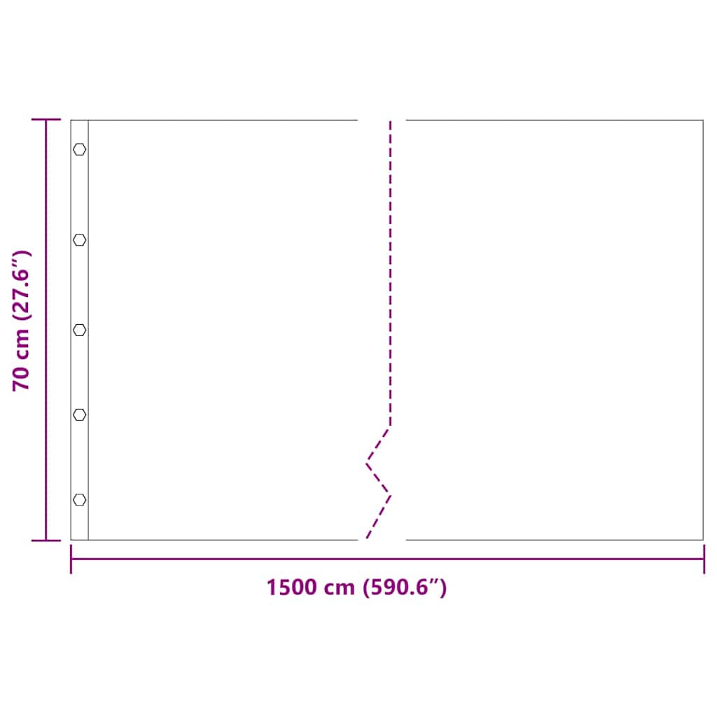 Barieră pentru rădăcini Negru 0,7 x 15 m Polietilenă