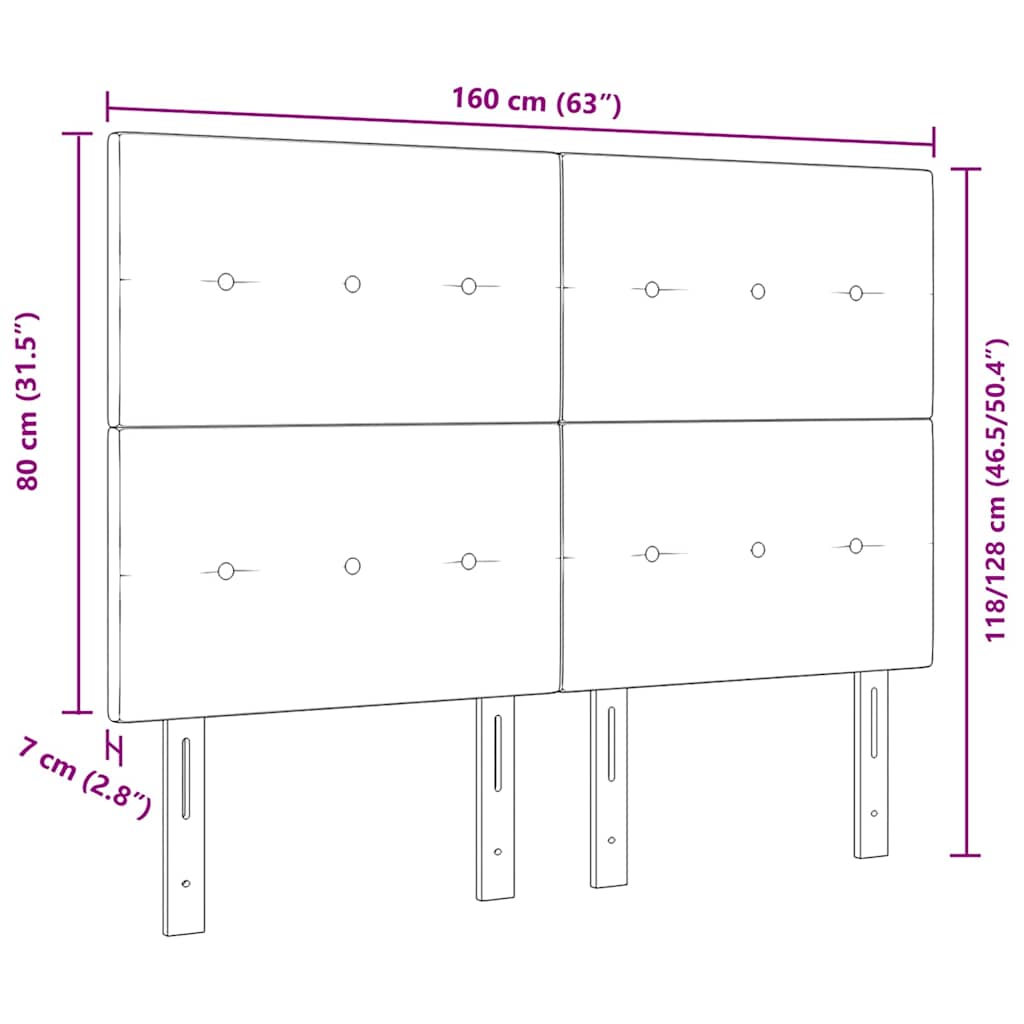 Tăblie cap Gri închis 160 cm Catifea