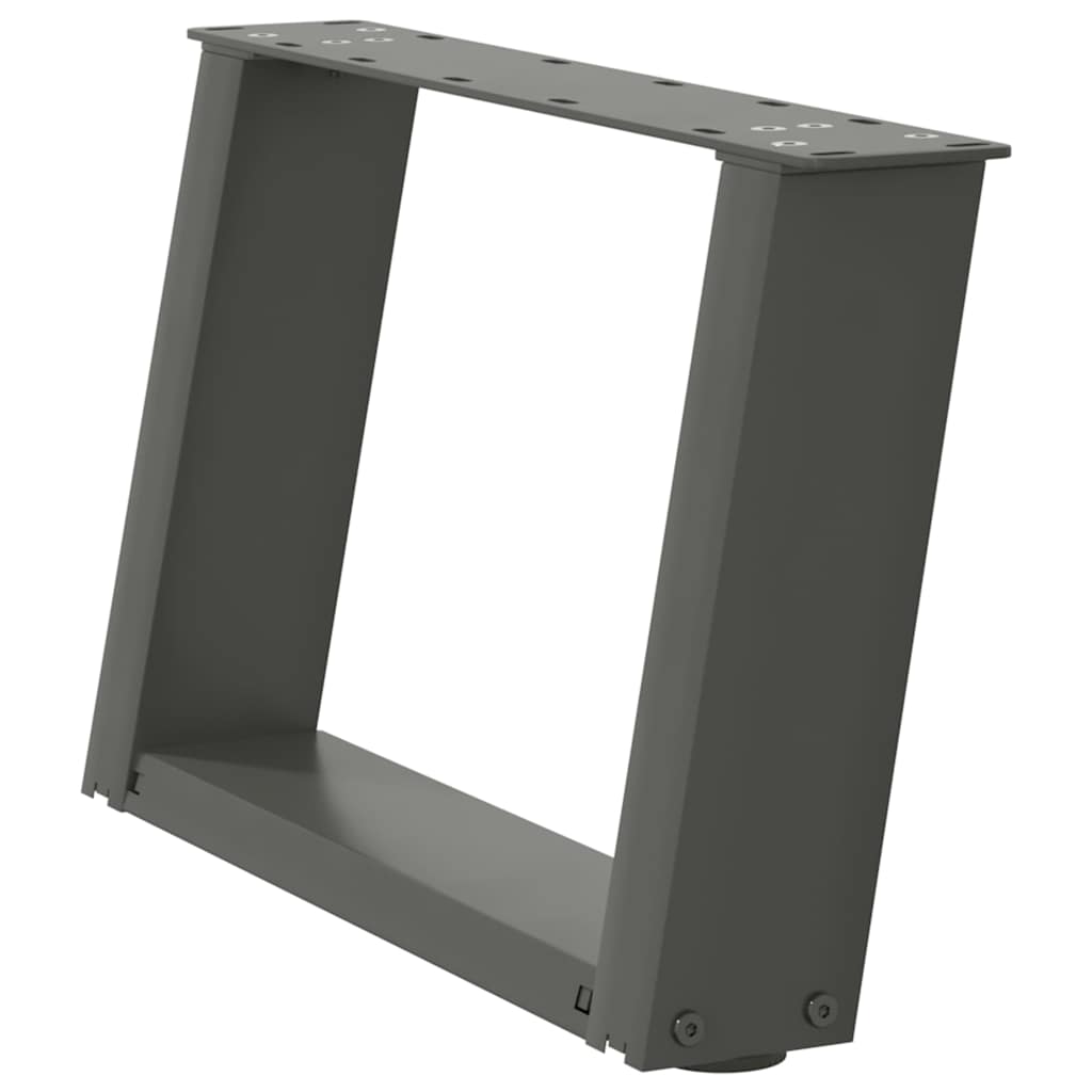 Picioare pentru măsuță de cafea în formă de U, 2 buc., antracit, 40x(30-31) cm, oțel