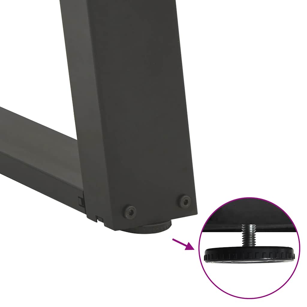 Picioare pentru măsuță de cafea în formă de U, 2 buc., antracit, 40x(30-31) cm, oțel