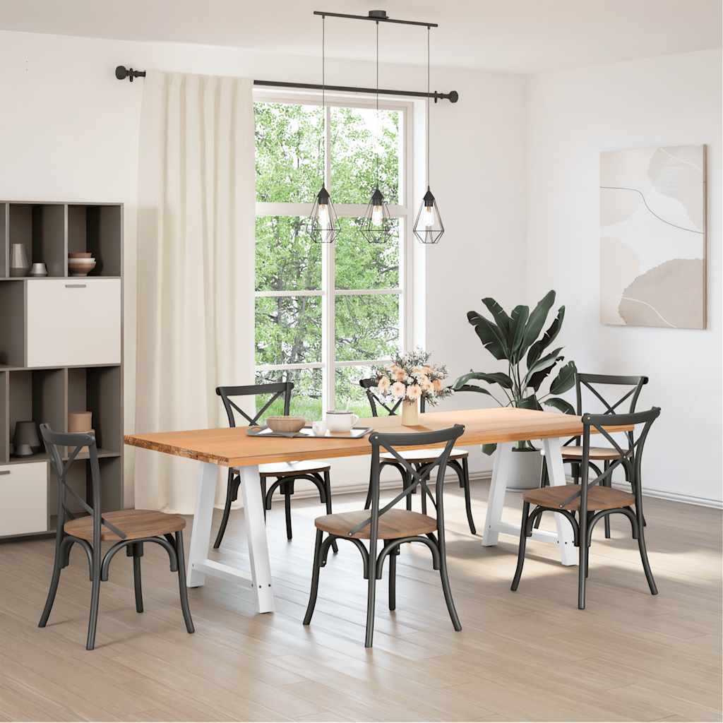 Picioare de masă în formă de A, 2 buc., alb, 70x(72-73) cm, oțel