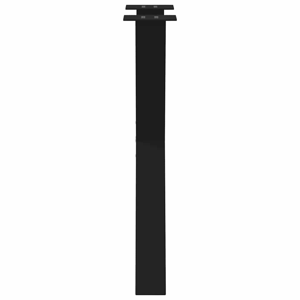 Picioare de masă în formă de X, 2 buc., negru, 50x(72-73) cm, oțel