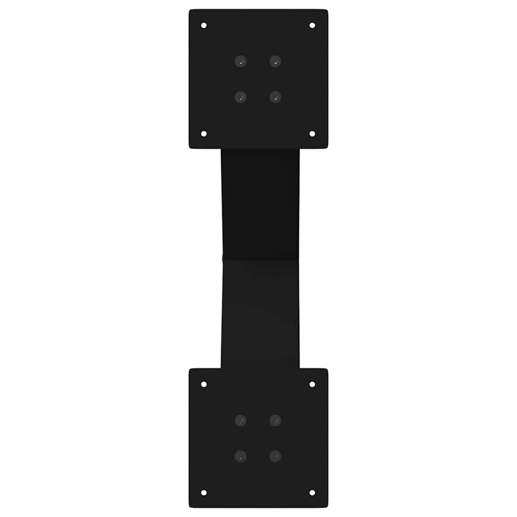 Picioare de masă în formă de X, 2 buc., negru, 50x(72-73) cm, oțel