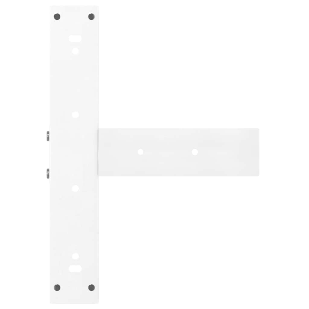 Picioare de masă de bar în formă de T, 2 buc., alb, 40x35x(90-91) cm, oțel