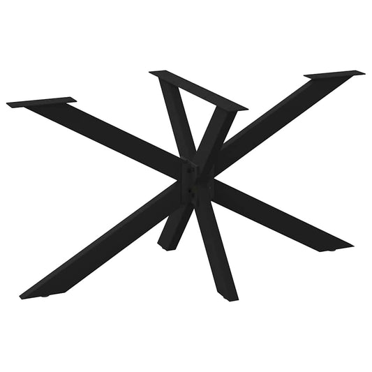 Picior masă de sufragerie în formă de păianjen, negru, 150x78x(72-73) cm, oțel