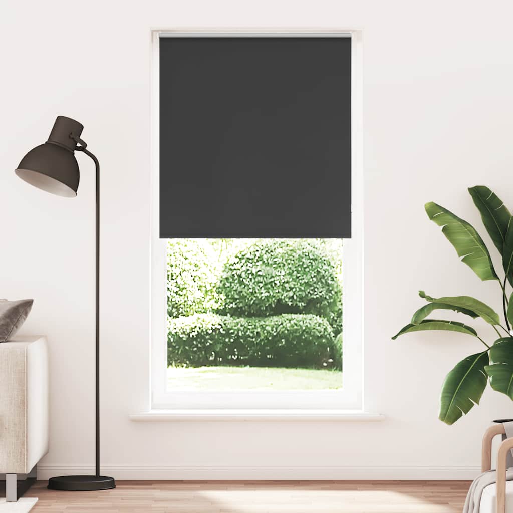 Jaluzea cu role opace negru 115x210 cm Lățime material 110,7 cm