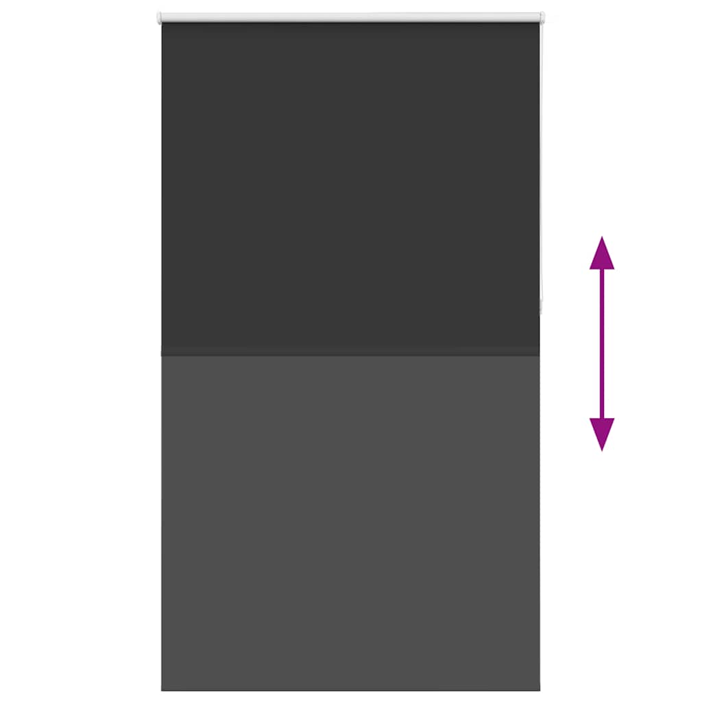 Jaluzea cu role opace negru 125x210 cm Lățime material 121,6 cm