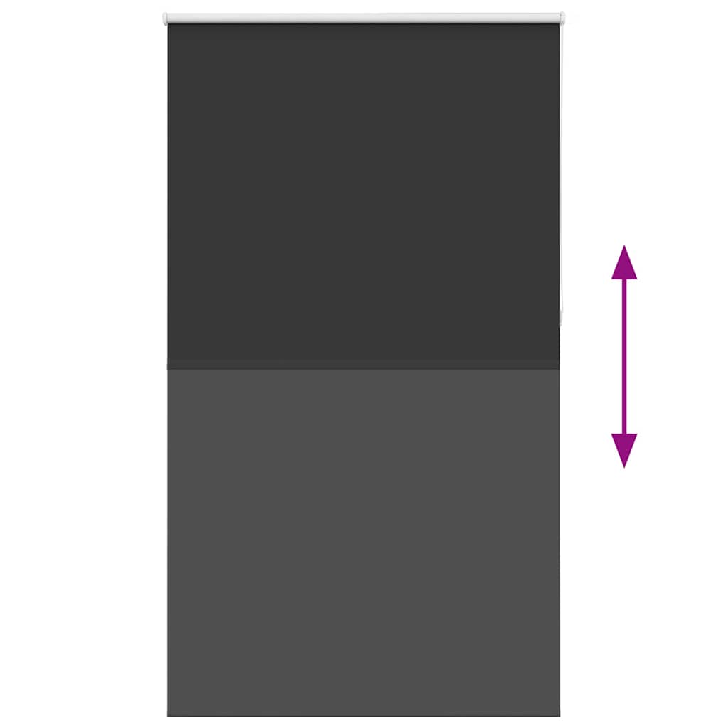 Jaluzea cu role opace negru 140x210 cm Lățime material 136,6 cm