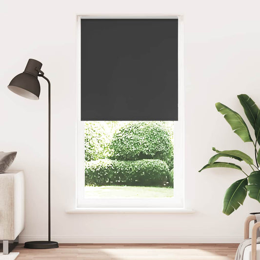 Jaluzea cu role opace negru 115x230 cm Lățime material 110,7 cm
