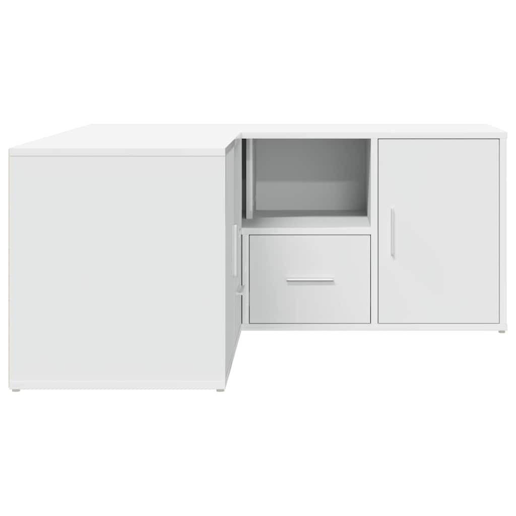 Dulap de colț, alb, 160x40x45 cm, lemn prelucrat